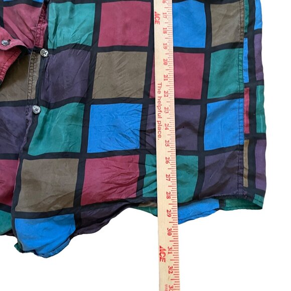 Vintage J.T. Beckett Multicolor Plaid Mens Shirt XLT - Picture 5 of 7